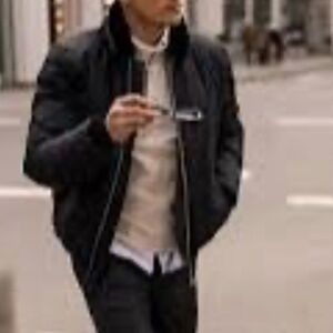 Todd Snyder Golden Bear Black Nylon Quilted Lining Dri Fit Bomber Jacket